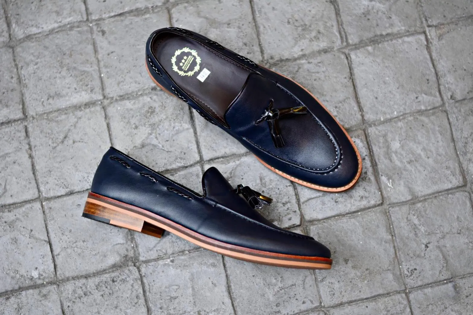 503 Tassel Loafer MattBlue x Wooden Soles