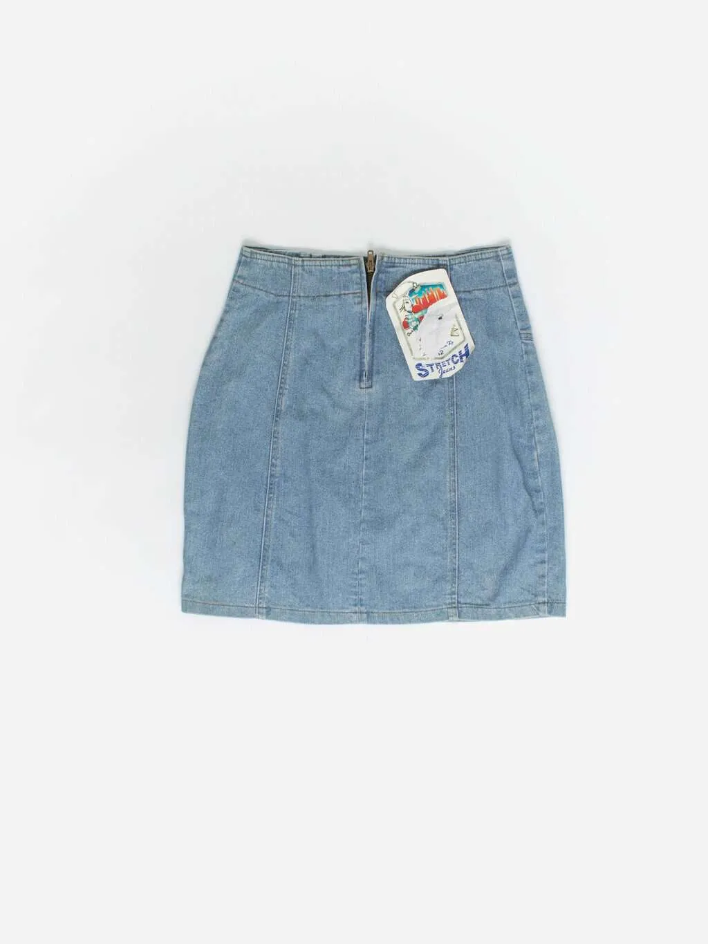 80s vintage denim skirt, deadstock – Small / Medium