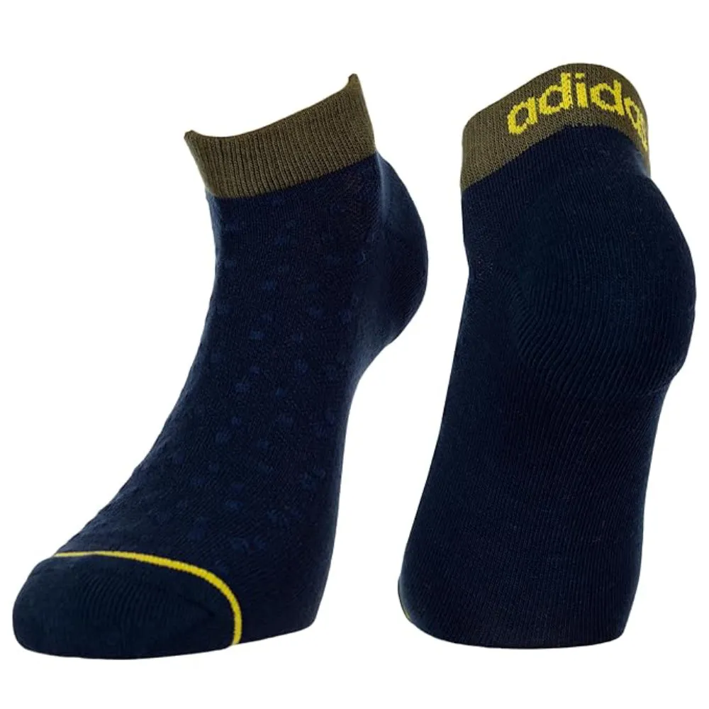 Adidas Men's Heel & Toe Terry Low Cut Socks (Light Grey/Colligative Navy/Anthra Melange)