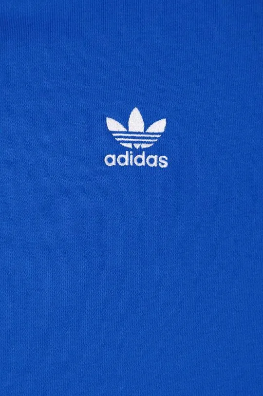 adidas Originals sweatshirt Trefoil Essentials Hoody men's blue color IR7787