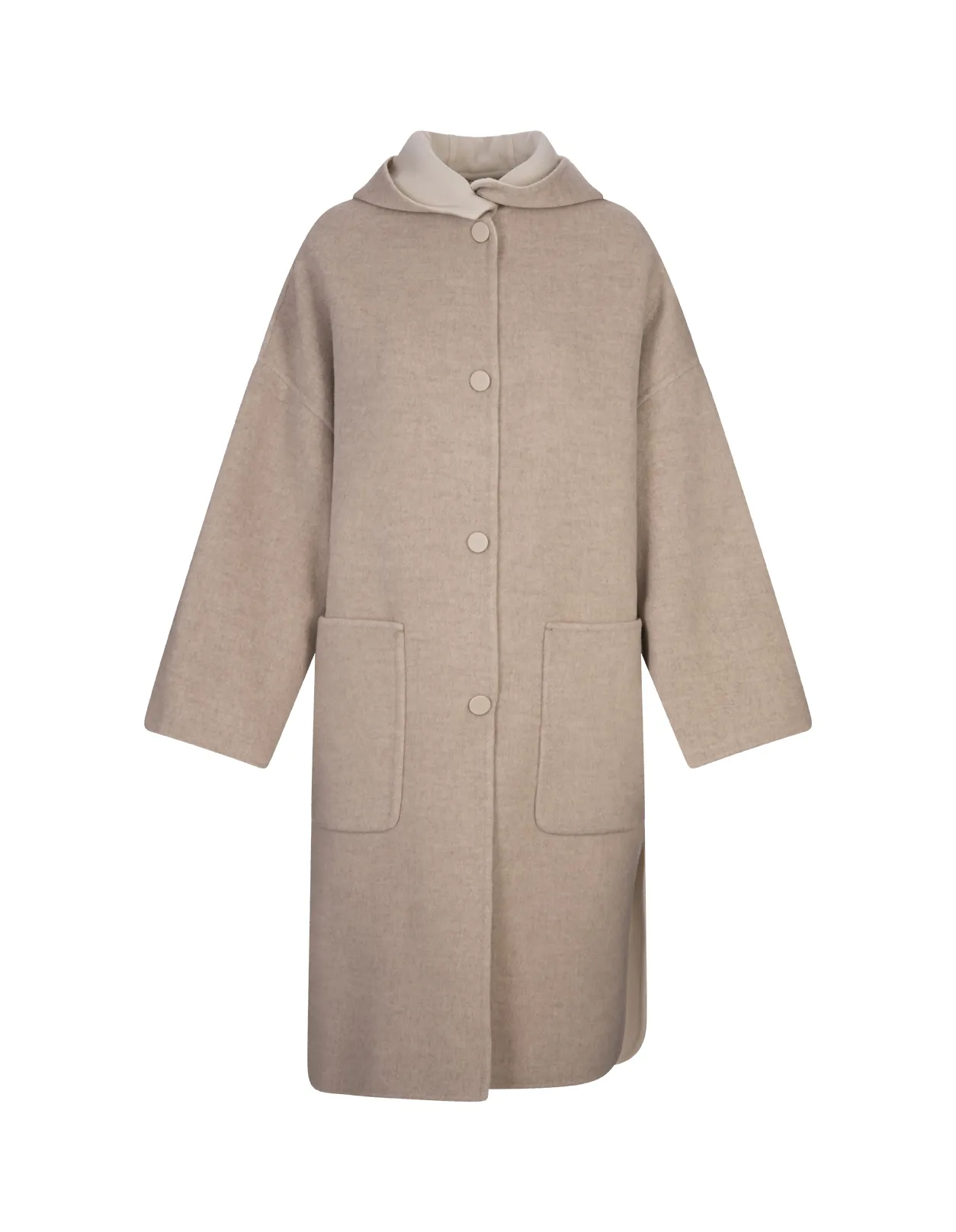 AGNONA Muretto Cocoon Coat in Sesame