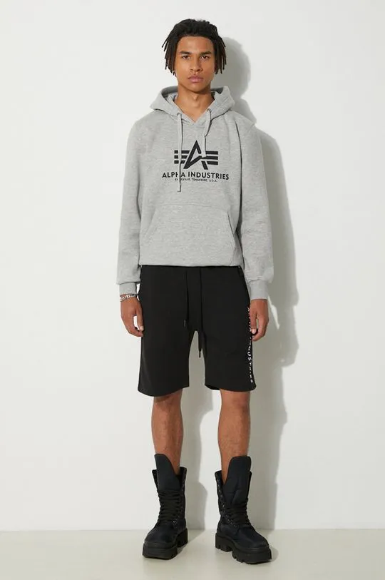 Alpha Industries sweatshirt Basic Hoody men's gray color 178312.17