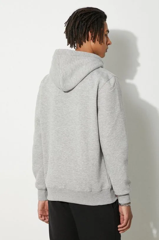 Alpha Industries sweatshirt Basic Hoody men's gray color 178312.17