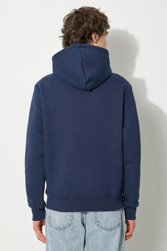 Alpha Industries sweatshirt College Hoody men's navy blue color 146331