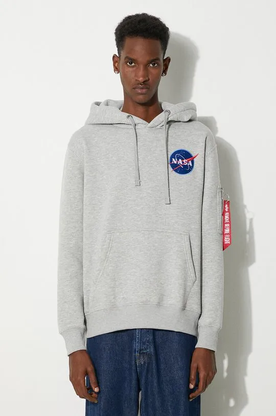 Alpha Industries sweatshirt Space Shuttle Hoody men's gray color 178317.17