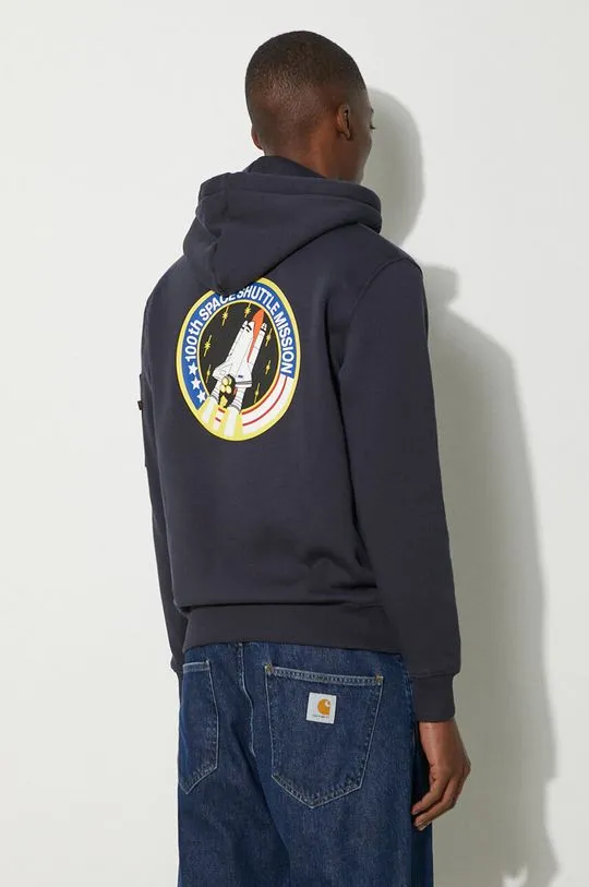 Alpha Industries sweatshirt Space Shuttle Hoody men's navy blue color 178317.07