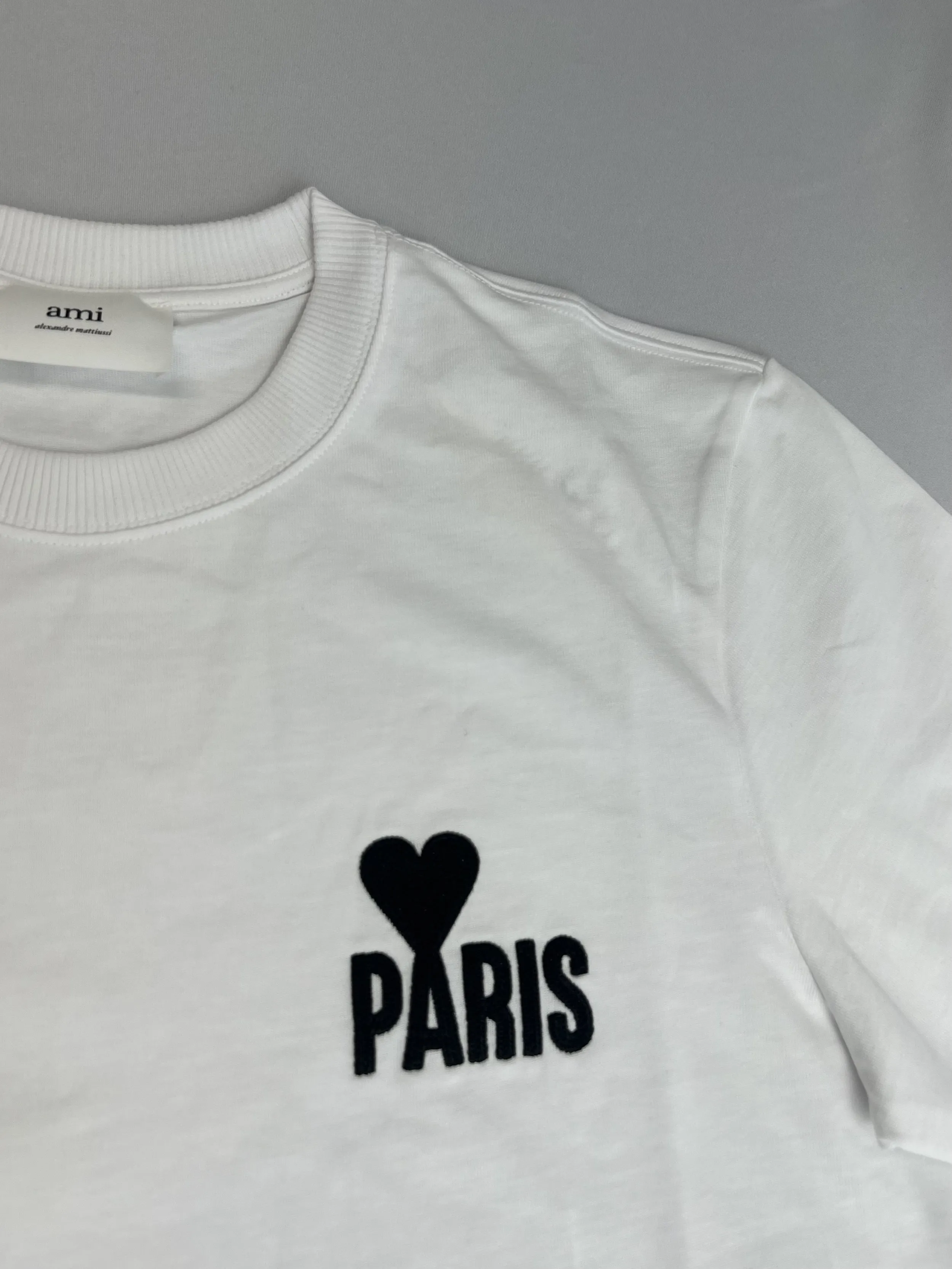 AMI PARIS  |Unisex Street Style Logo Designers T-Shirts