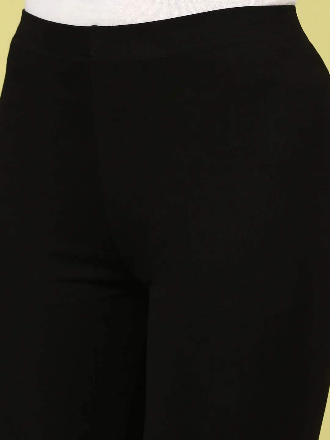 Ankle Length Leggings Cotton-Black