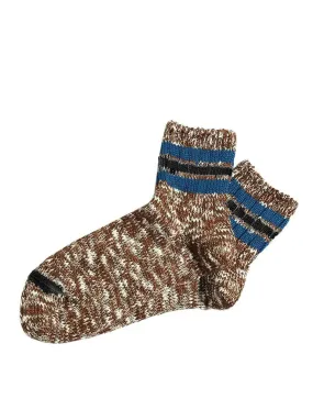 Anonymous Ism 3line Slub Q Socks L. Brown