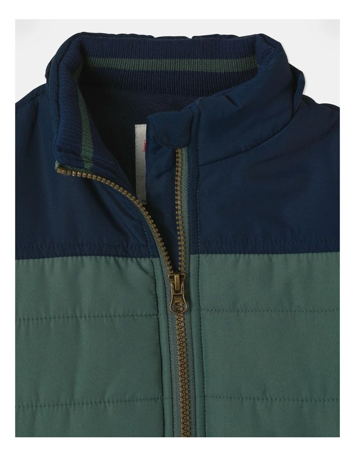 Ari Puffer Jacket in Dark Green