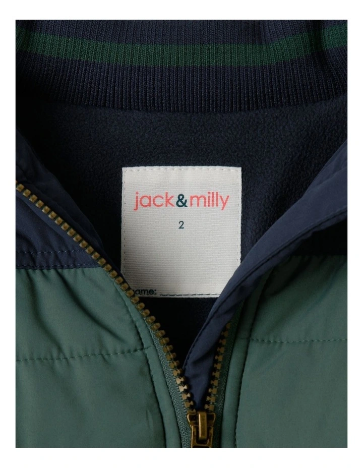 Ari Puffer Jacket in Dark Green