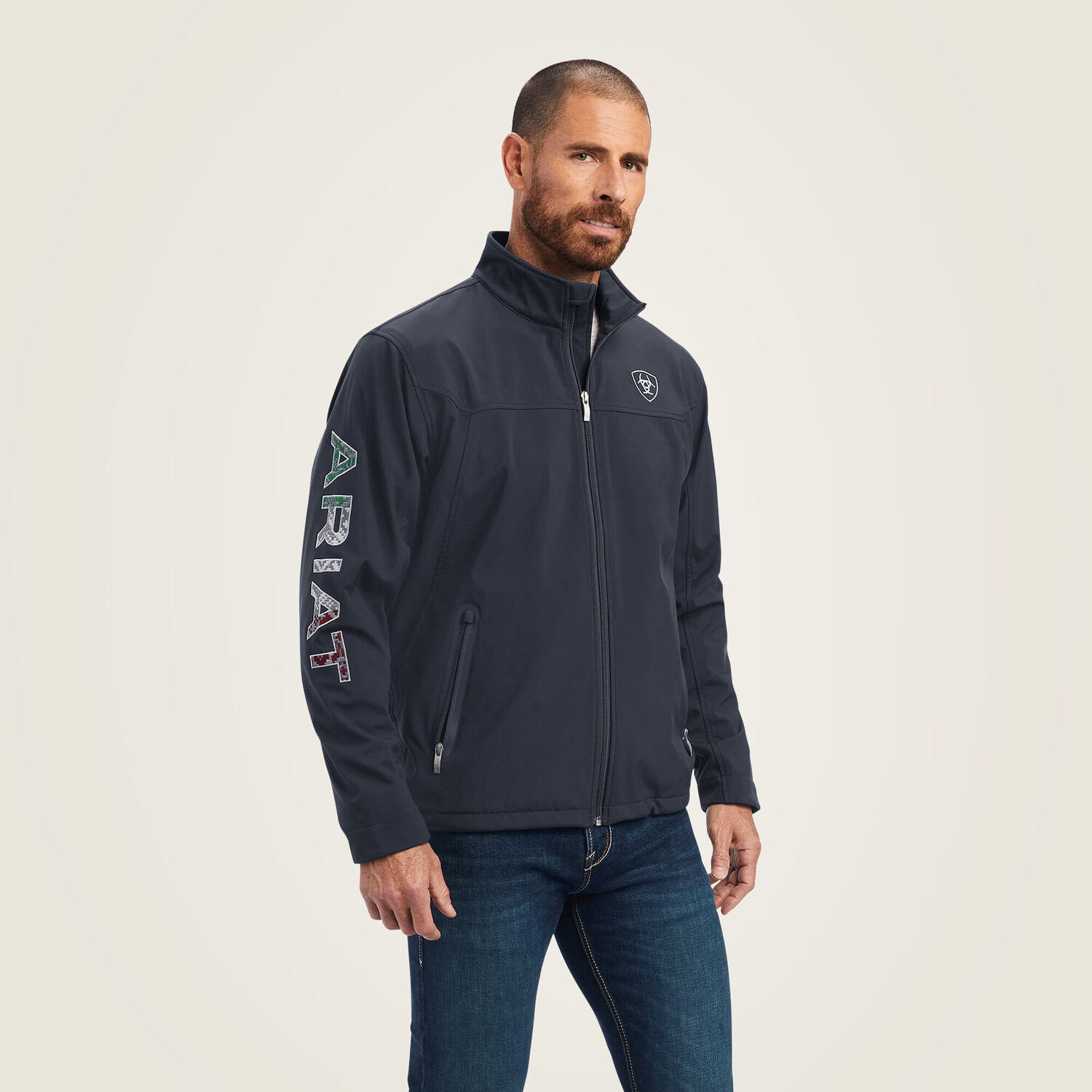 Ariat Men's Thunderbird Team Softshell Jacket in Ebony