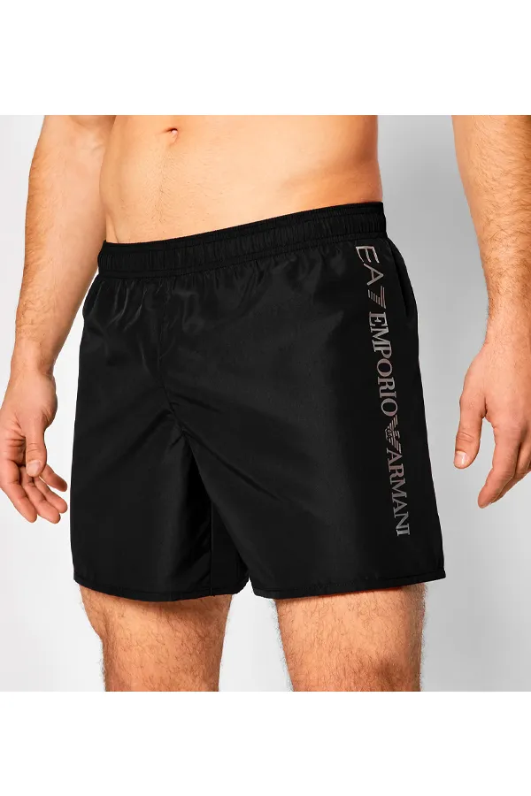 Armani EA7 Side Logo Swim Shorts Black