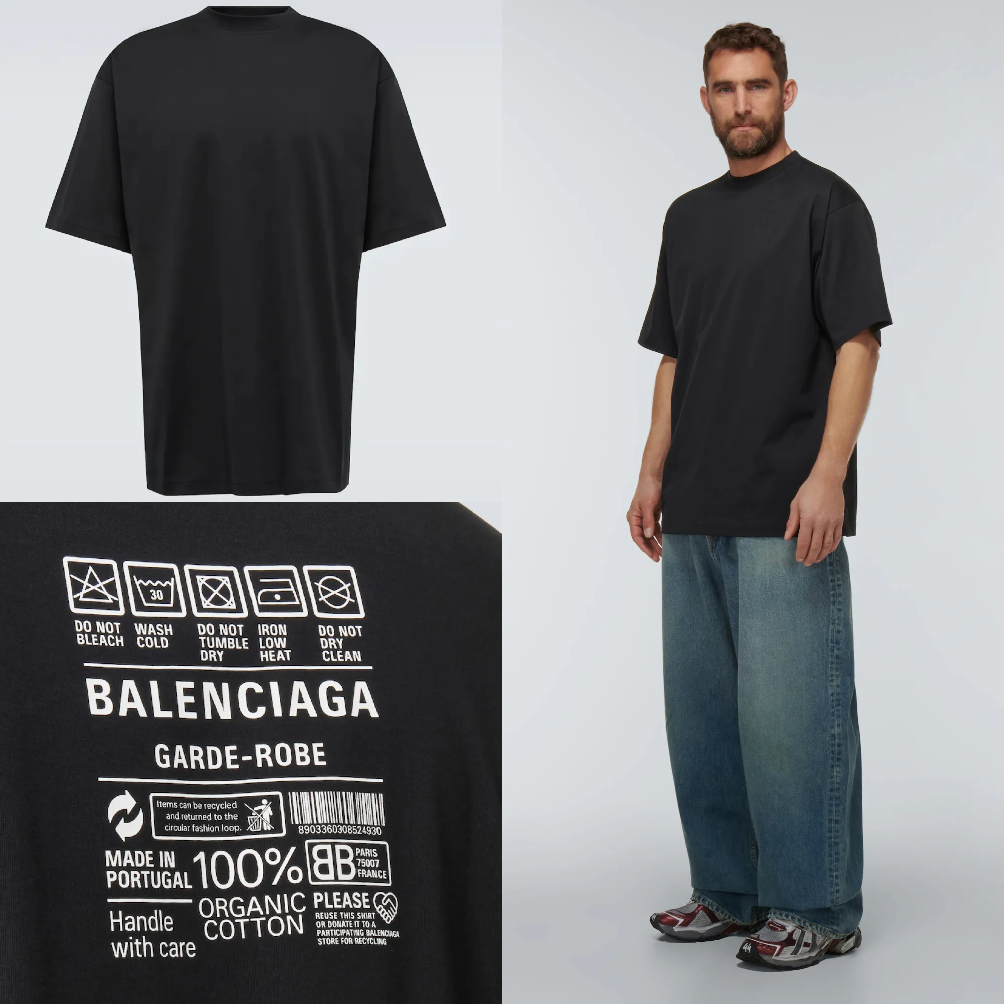 BALENCIAGA  |Unisex Street Style U-Neck Cotton Short Sleeves Logo Luxury