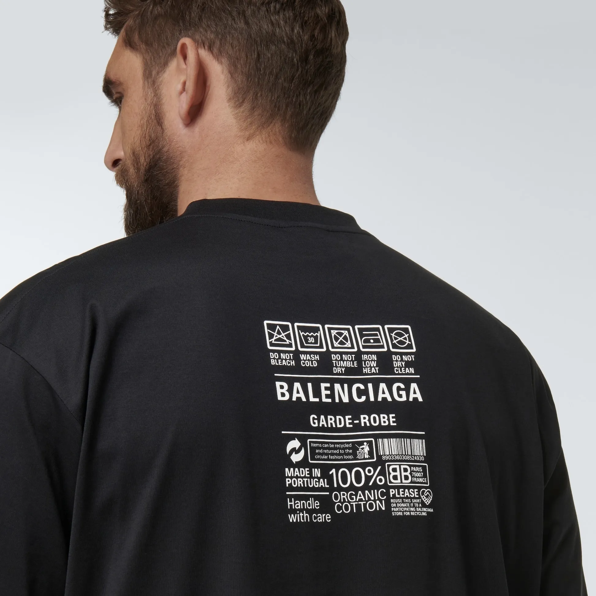 BALENCIAGA  |Unisex Street Style U-Neck Cotton Short Sleeves Logo Luxury