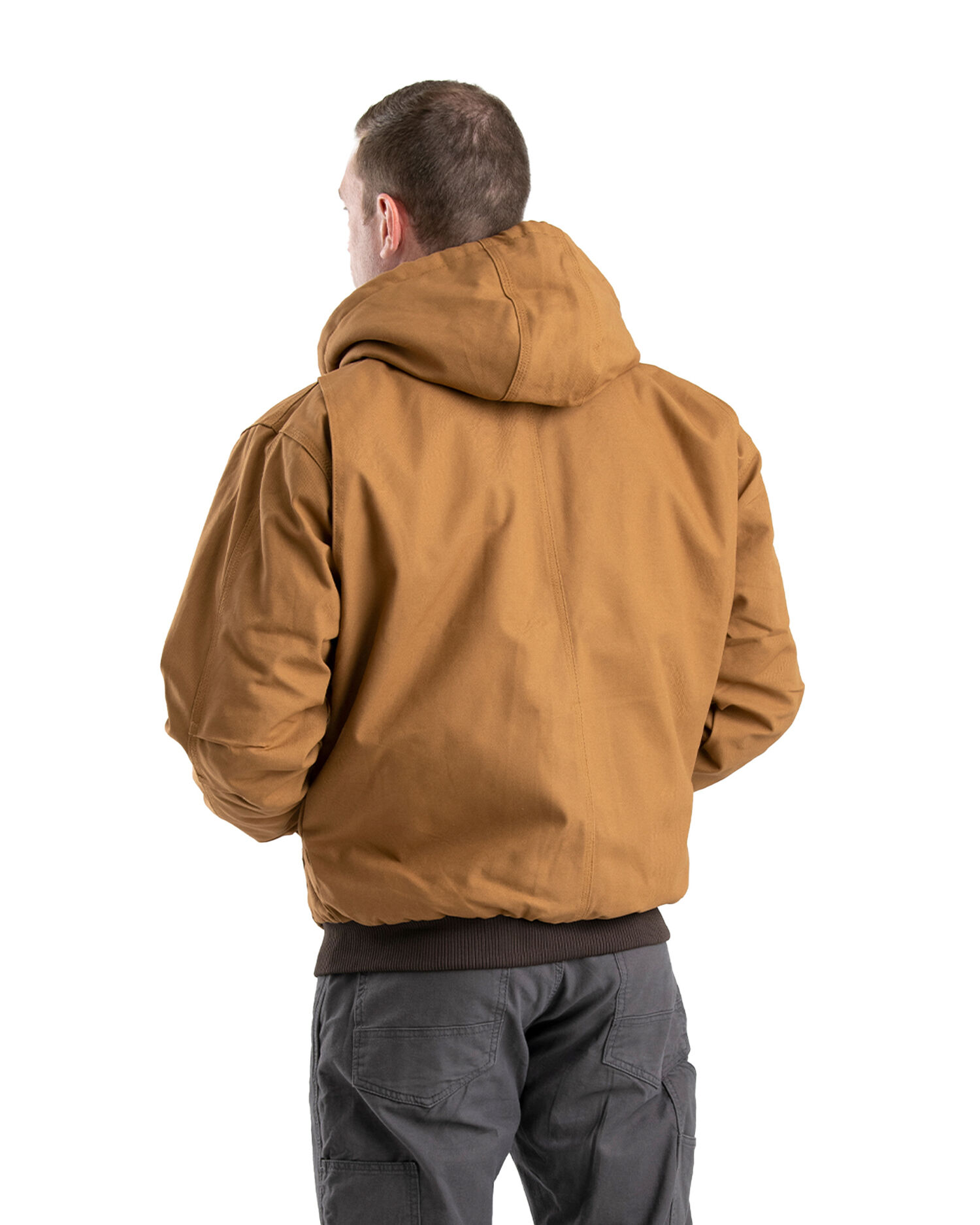 Berne Original Hooded Jacket in Brown Duck