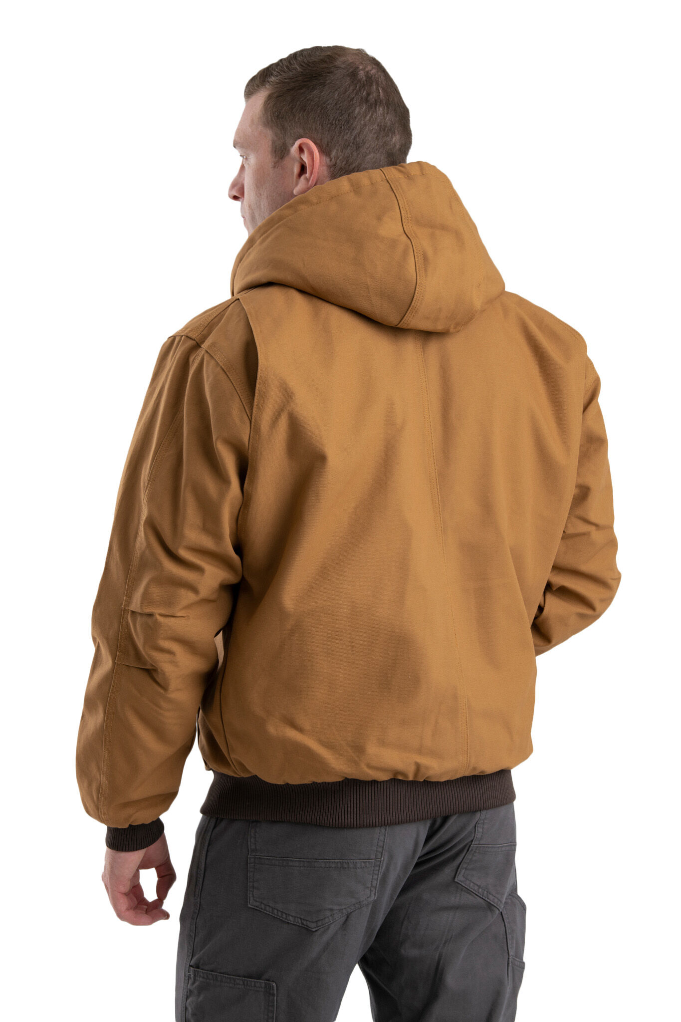 Berne Original Hooded Jacket in Brown Duck