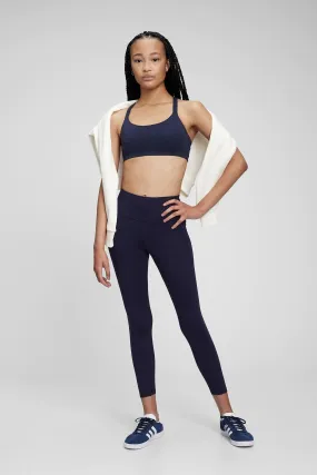 Blue High Waisted Power Stretch Leggings