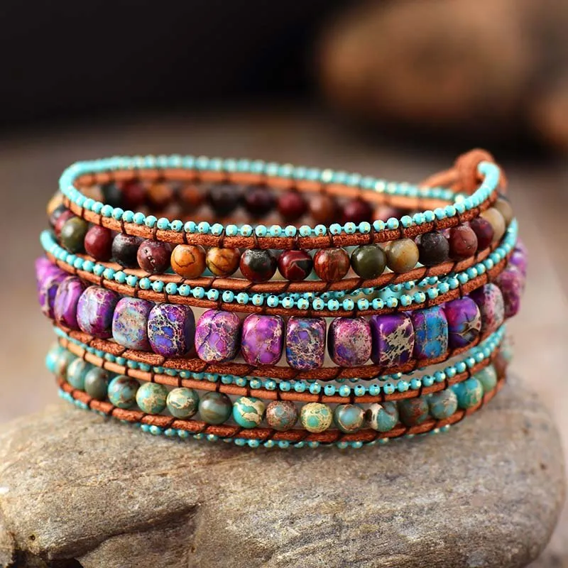 Bohemian Heart Wrap Bracelet