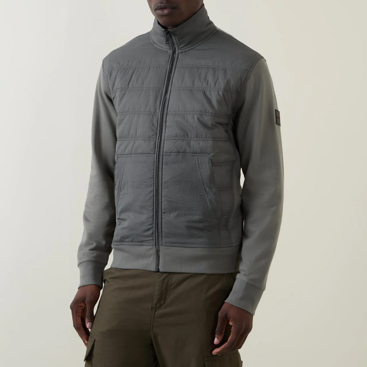 BOSS Hybrid Padded Jacket - Grey