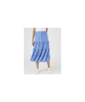 Button-through Print Skirt