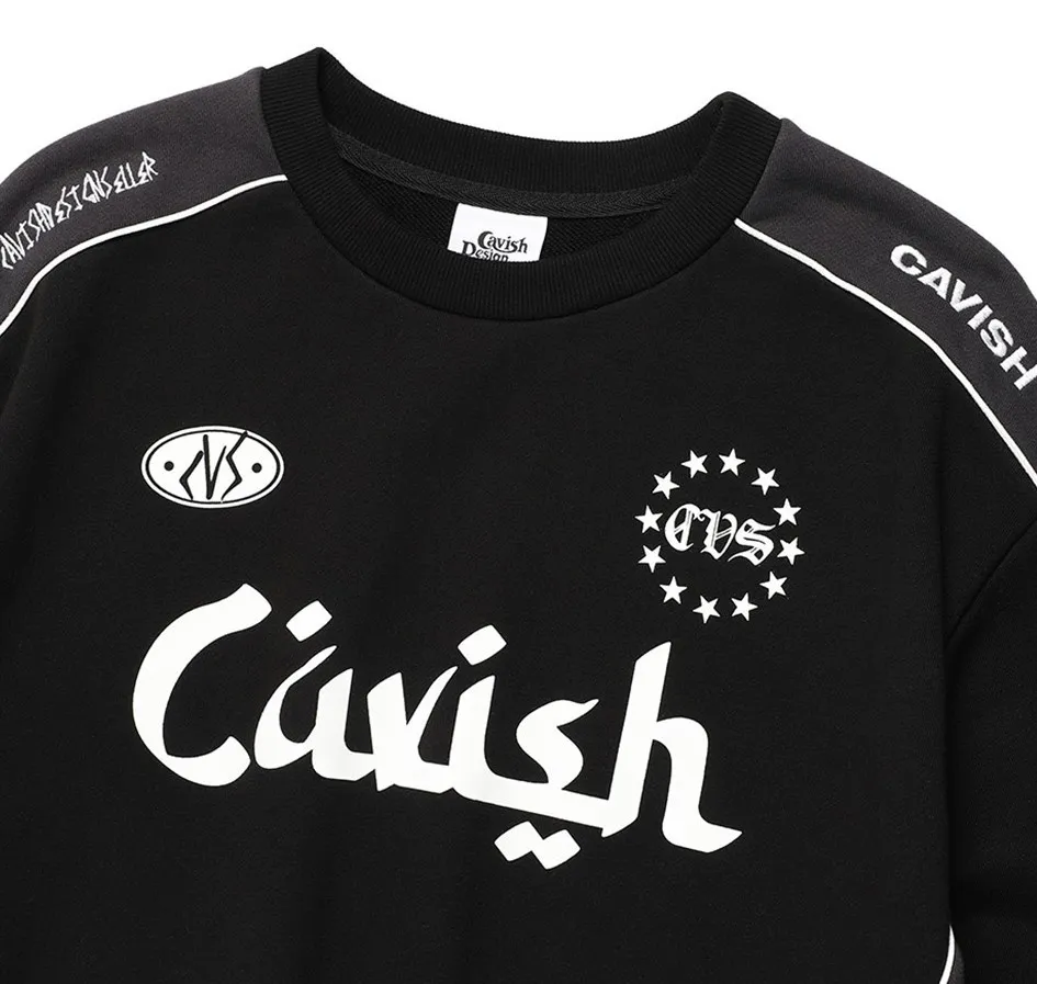 CAVISH  |Unisex Street Style Long Sleeves Logo Sweatshirts