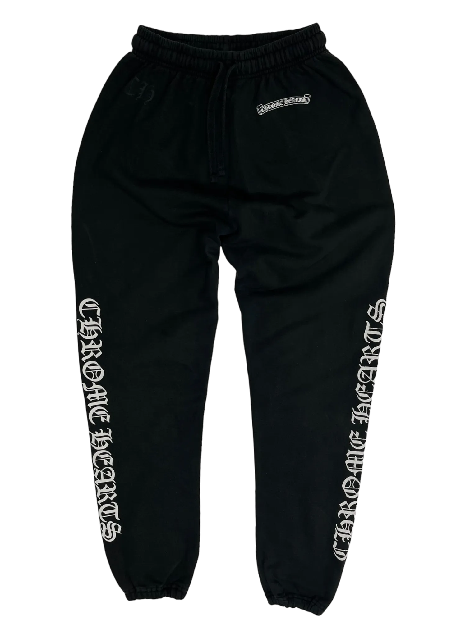 Chrome Hearts Black Spellout Logo Trackpants