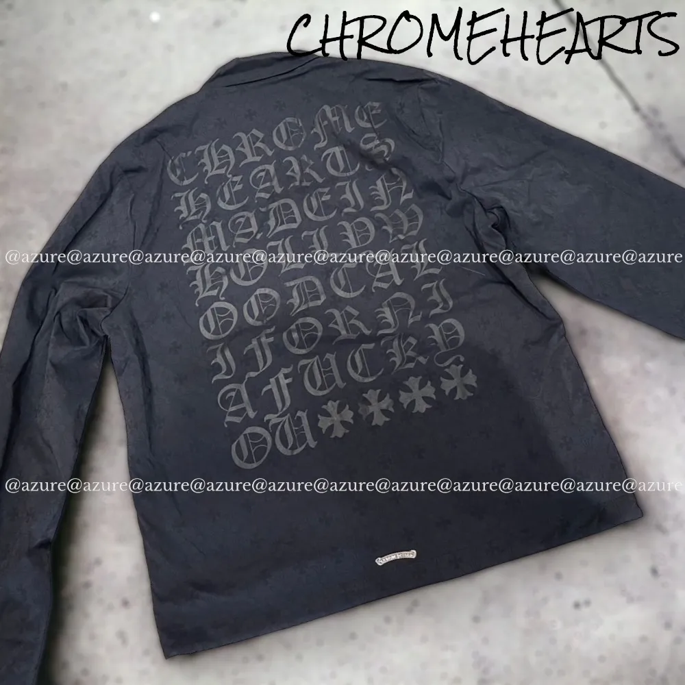 CHROME HEARTS  |Monogram Unisex Street Style Long Sleeves Logo Shirts