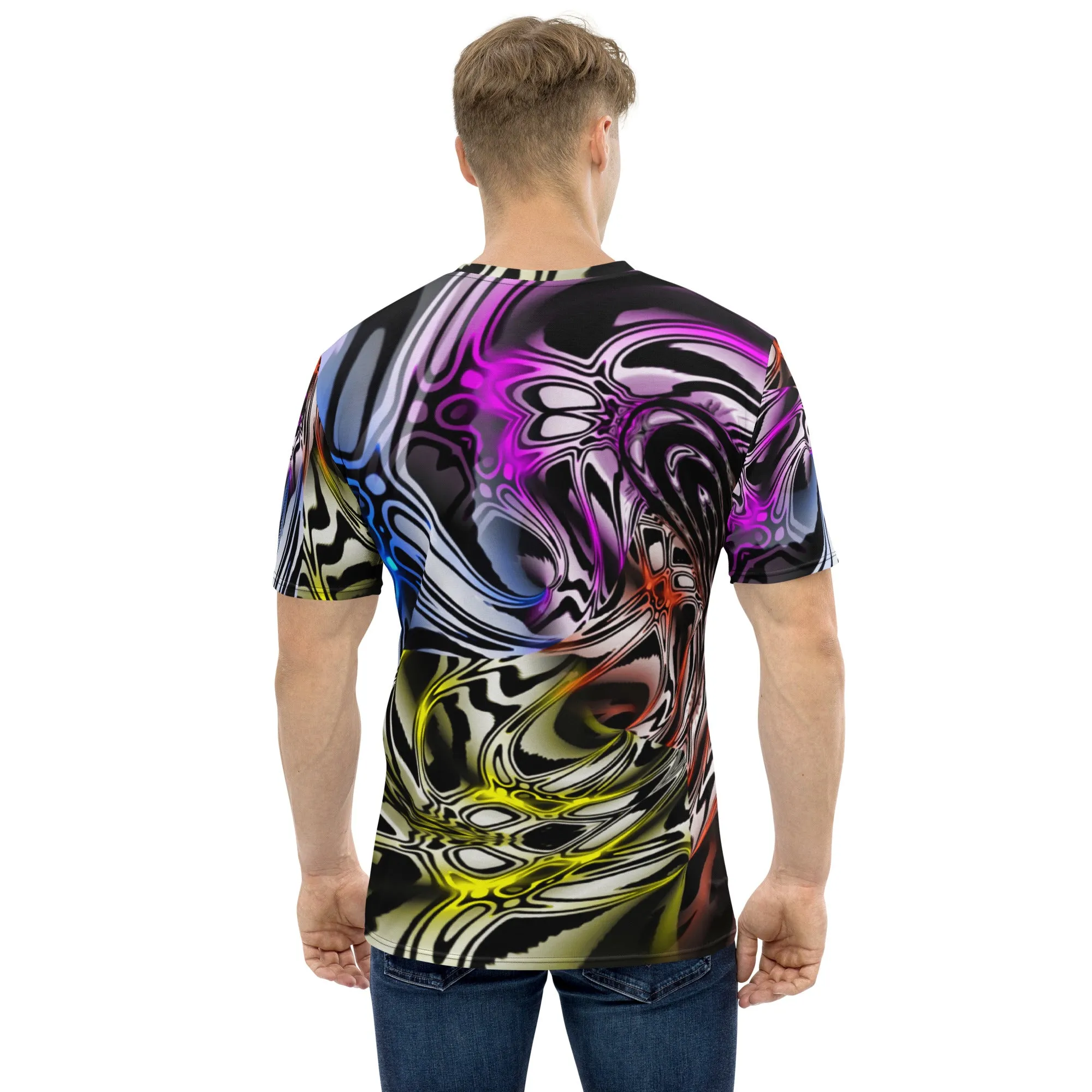 Color Melted Zebra Warp Unisex Rave T-Shirt