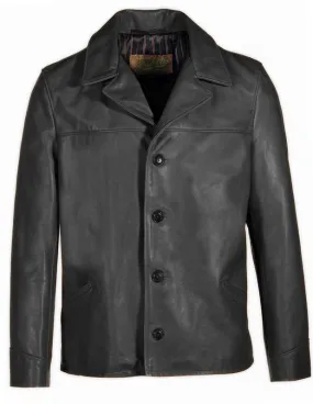 Cowhide Hip Length Car Coat 544