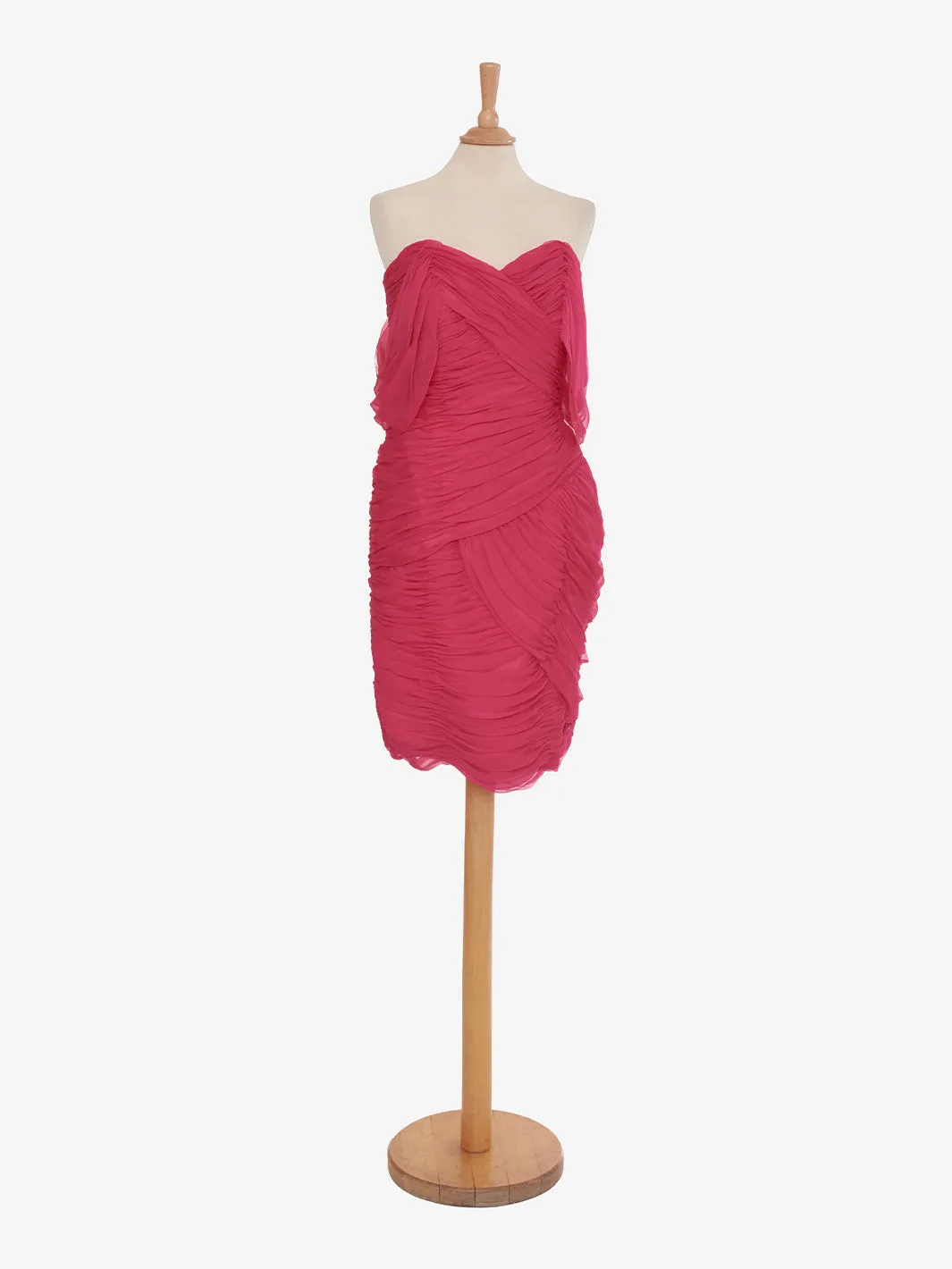 David Fielden Fuchsia Draped Dress