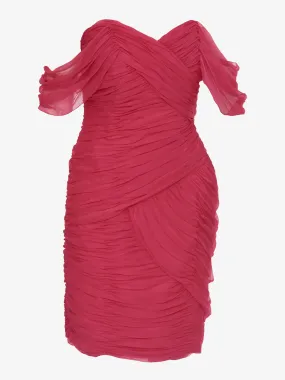 David Fielden Fuchsia Draped Dress