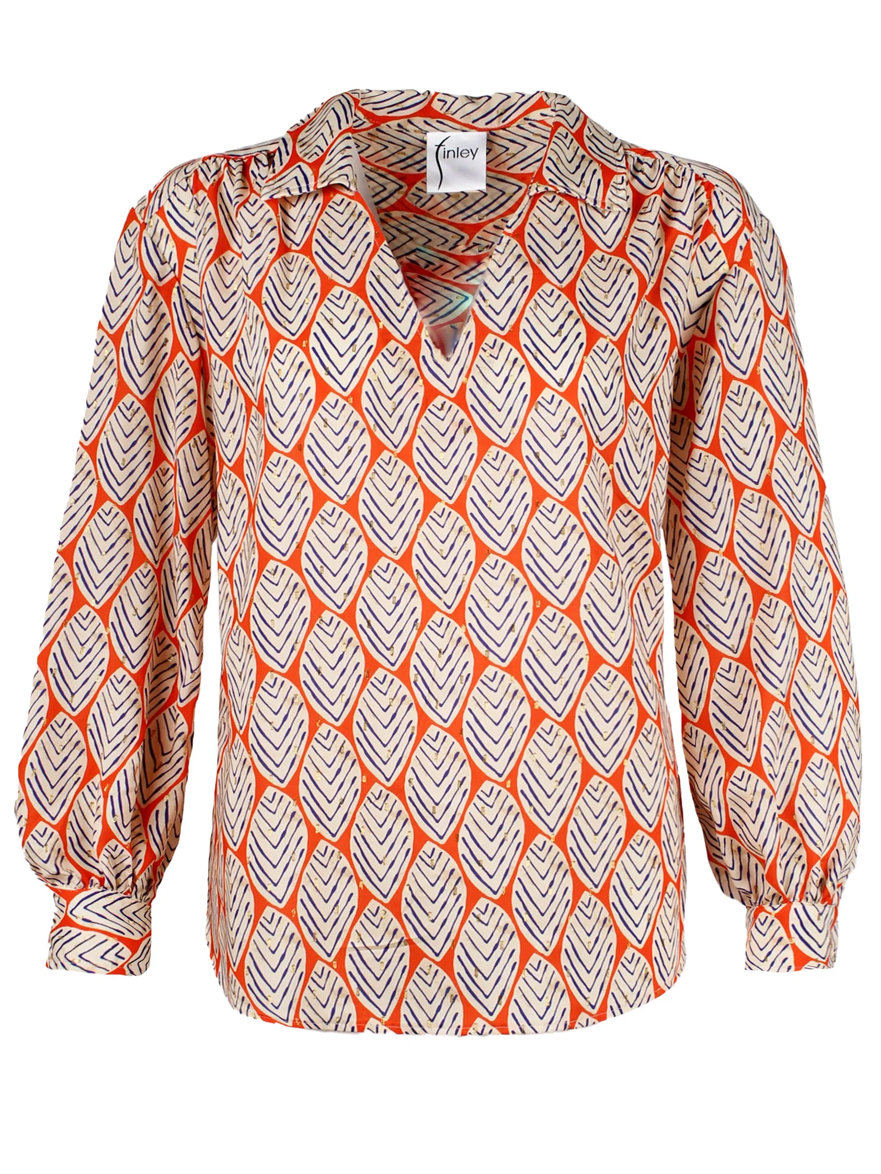 Davy Popover Sparkle Leaf Print