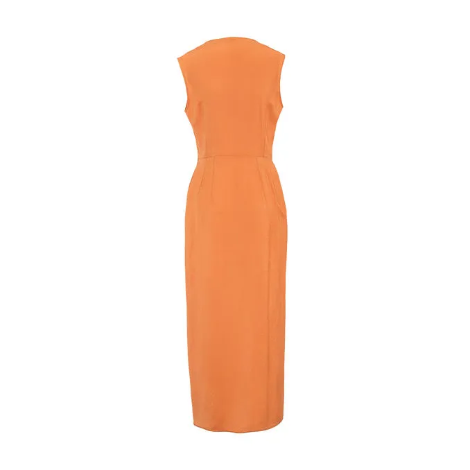 DRESS ELKE Woman Sun Orange