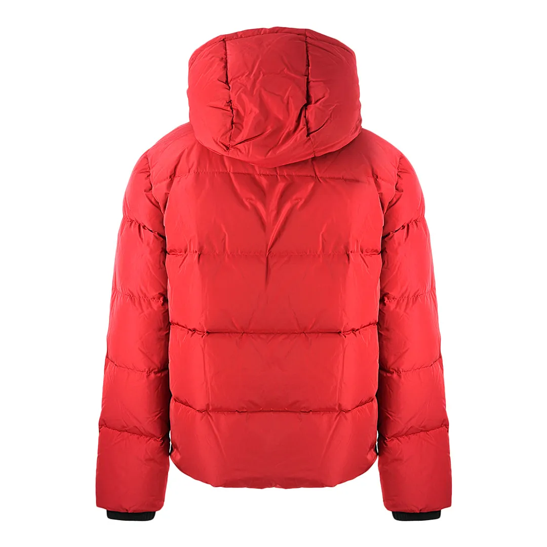 Dsquared2 Large Vertical Logo Red Down Jacket