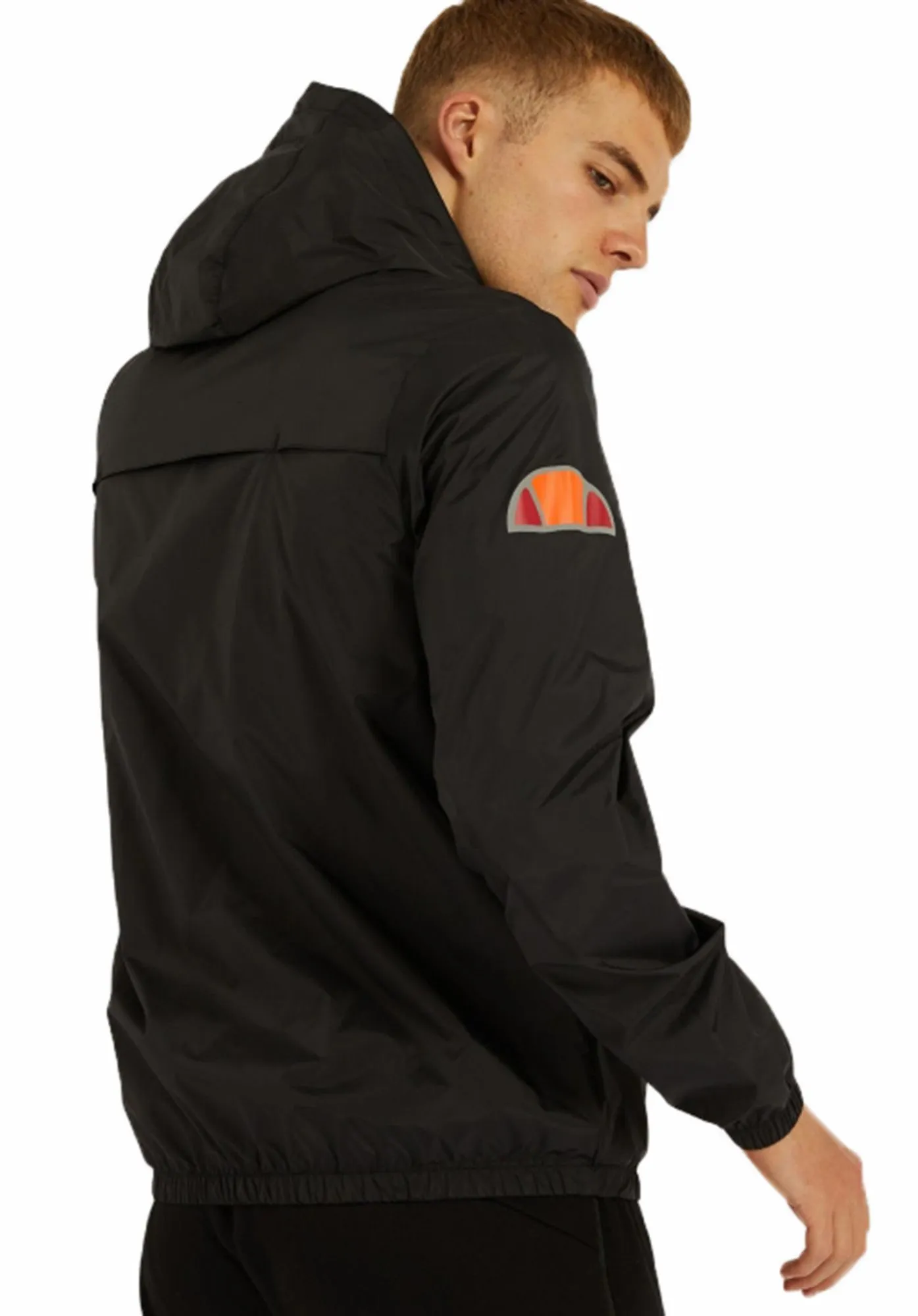 Ellesse Mens Acera Hooded Cagoule Jacket Black