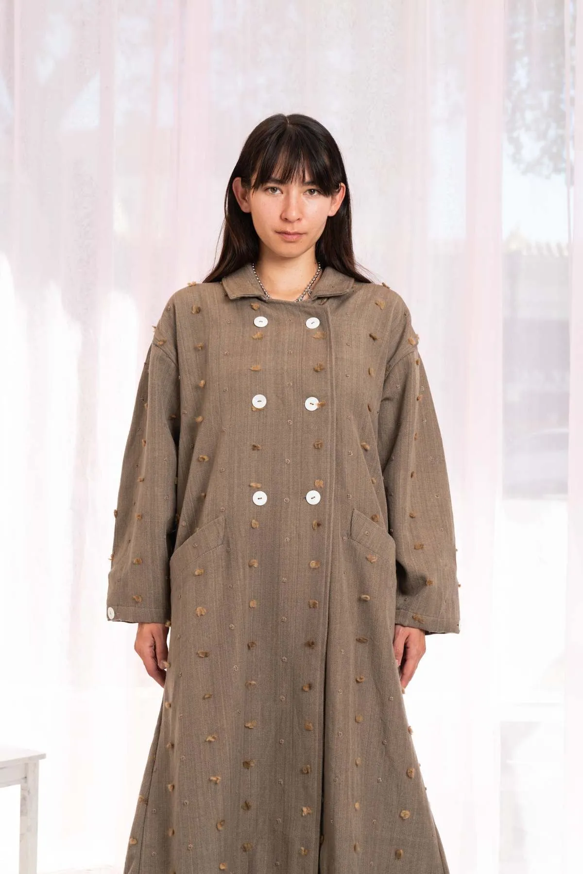 Embroidered Long Coat