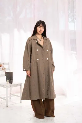 Embroidered Long Coat