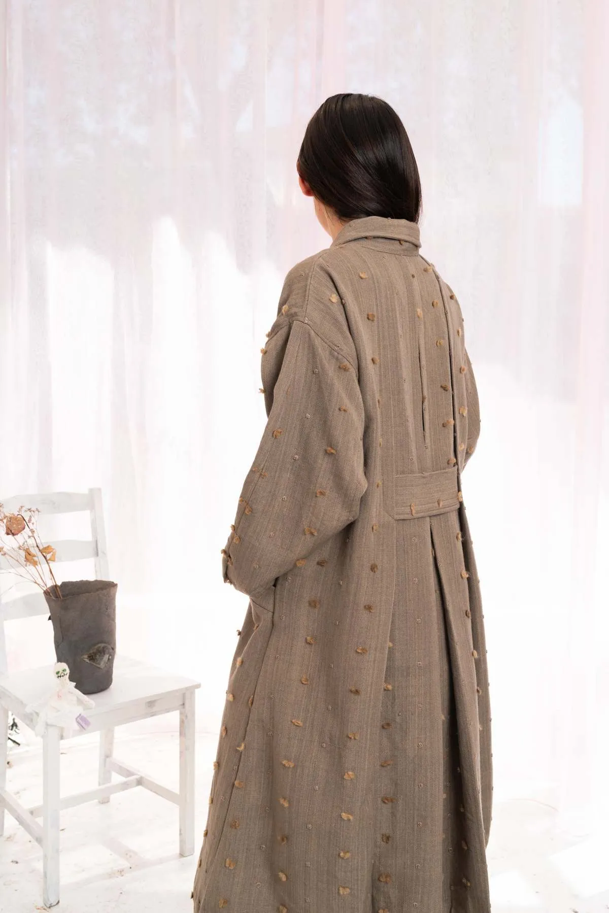 Embroidered Long Coat