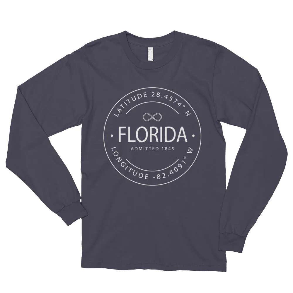 Florida - Long sleeve t-shirt (unisex) - Latitude & Longitude