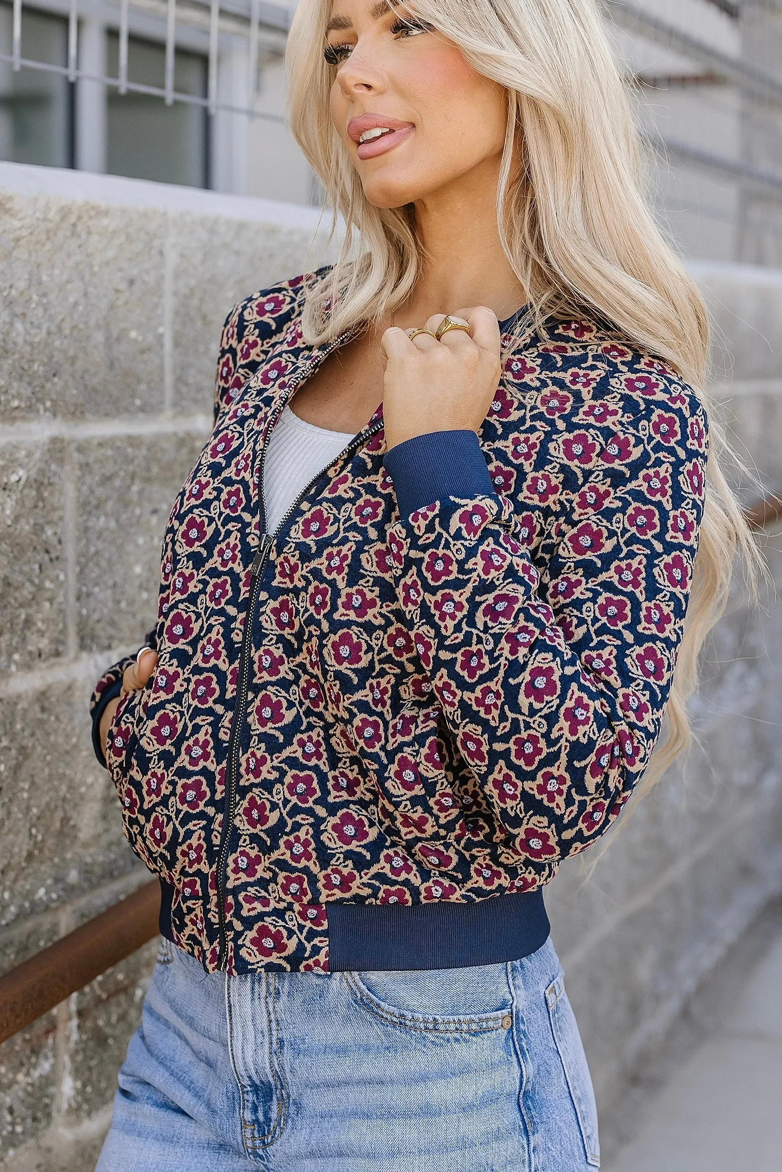 Flowerbomb-er Jacket- Blue