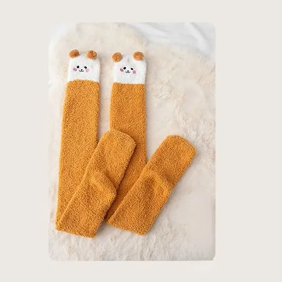 Fluffy Friends Animal Winter Long Socks MK18626