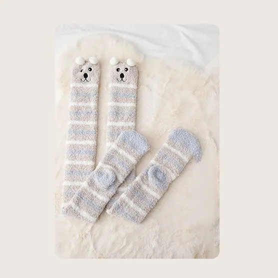 Fluffy Friends Animal Winter Long Socks MK18626