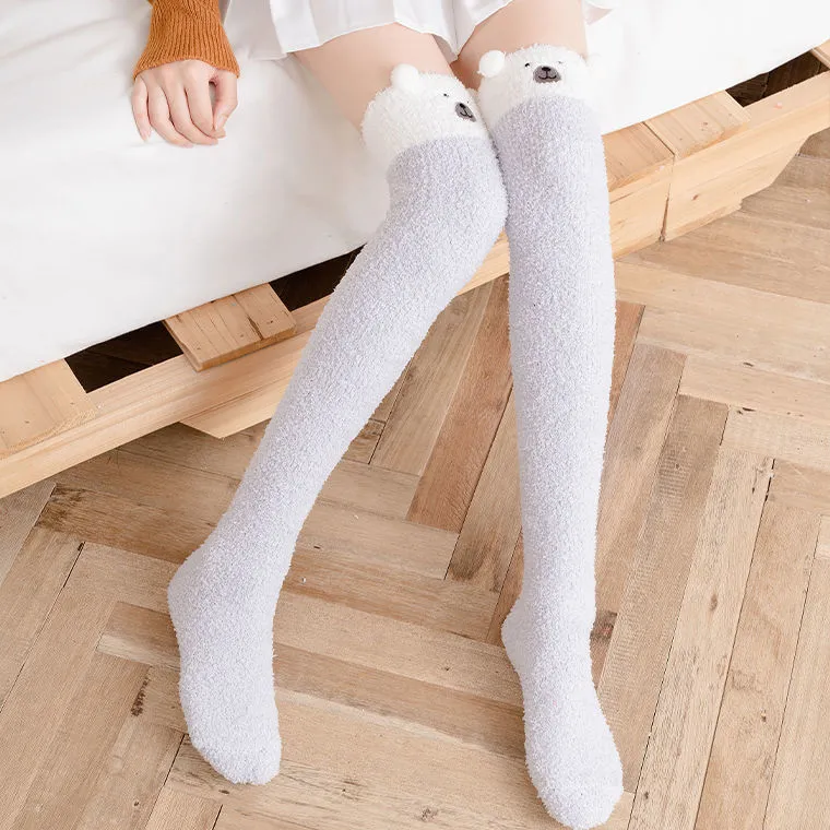 Fluffy Friends Animal Winter Long Socks MK18626