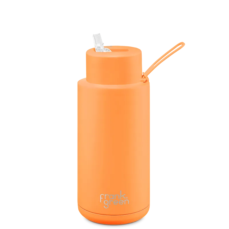 Frank Green NEON Ceramic Reusable Bottle - Straw Lid