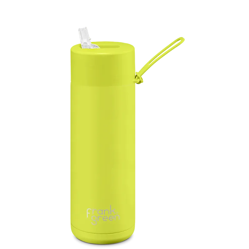 Frank Green NEON Ceramic Reusable Bottle - Straw Lid