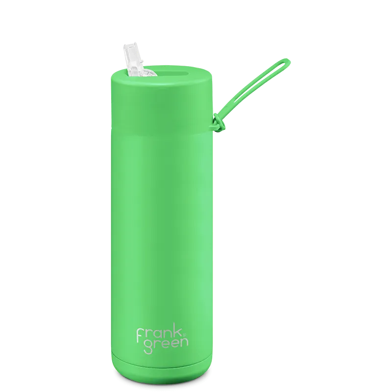 Frank Green NEON Ceramic Reusable Bottle - Straw Lid