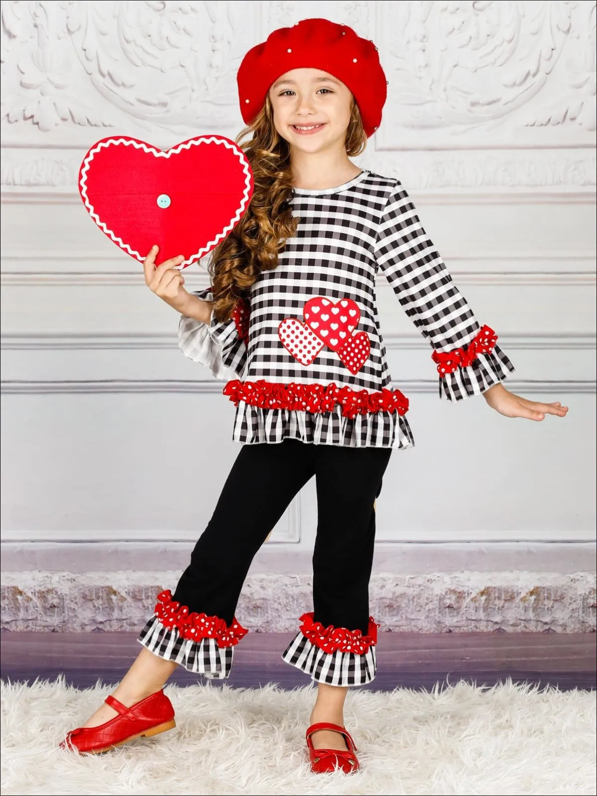 Girls Pretty in Plaid Set Leggings Tunic and Legging Set