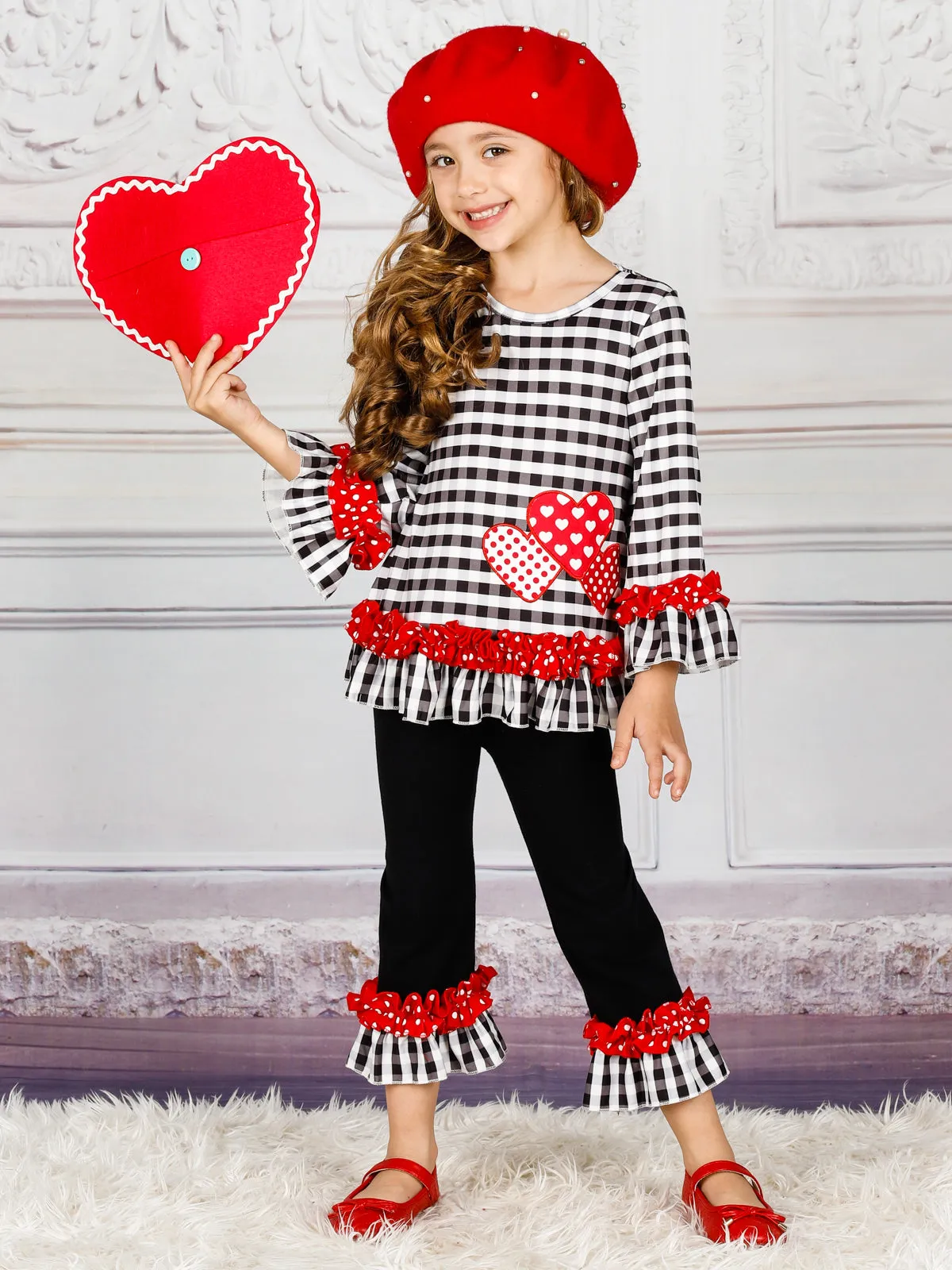 Girls Pretty in Plaid Set Leggings Tunic and Legging Set