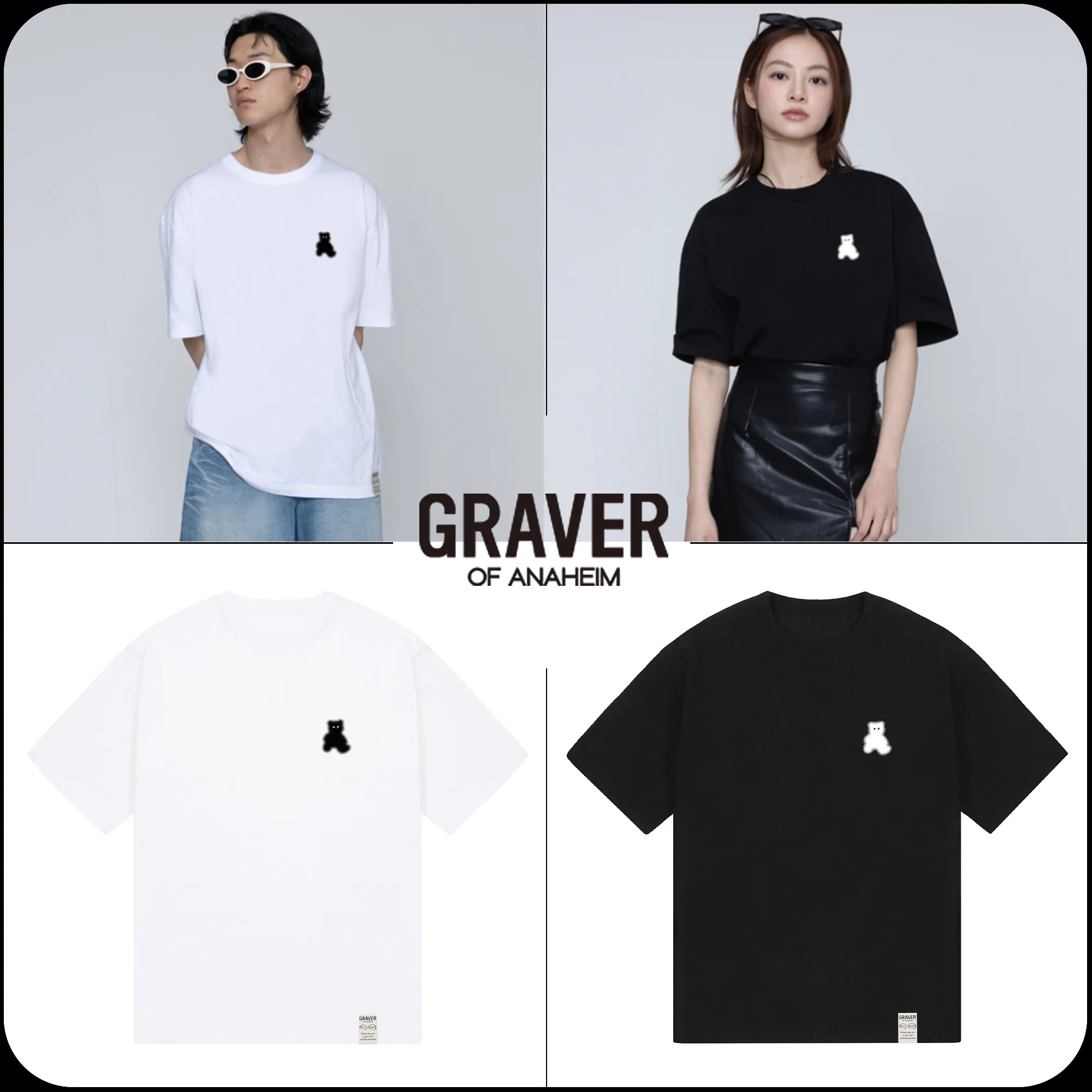 GRAVER  |Unisex Street Style Cotton Short Sleeves Logo T-Shirts